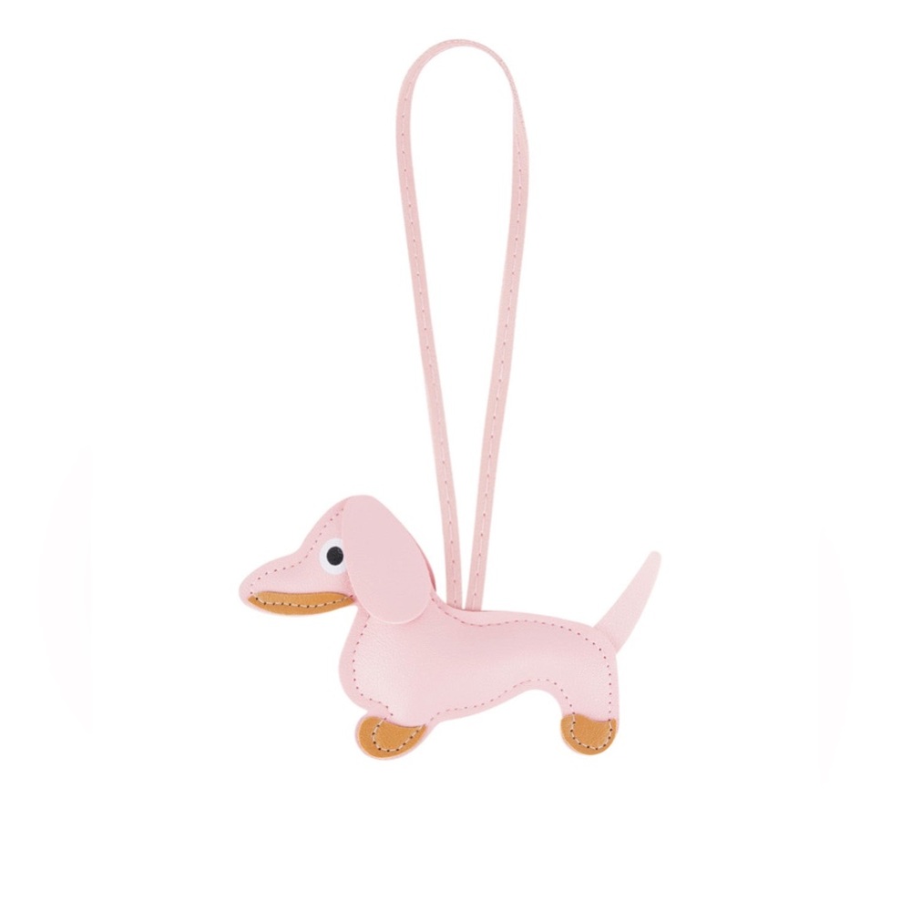 Pink Dachshund Bag Charm